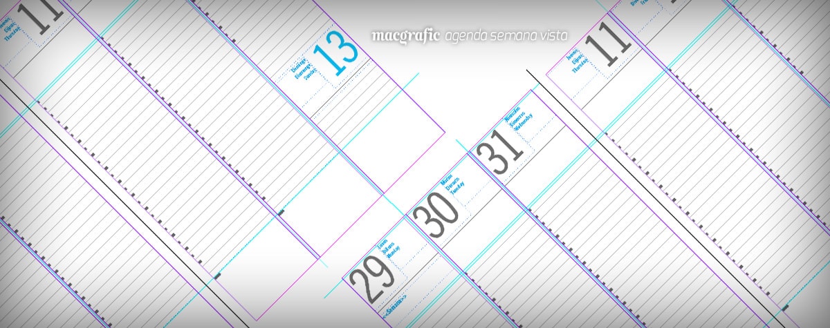 Agenda semana vista en InDesign